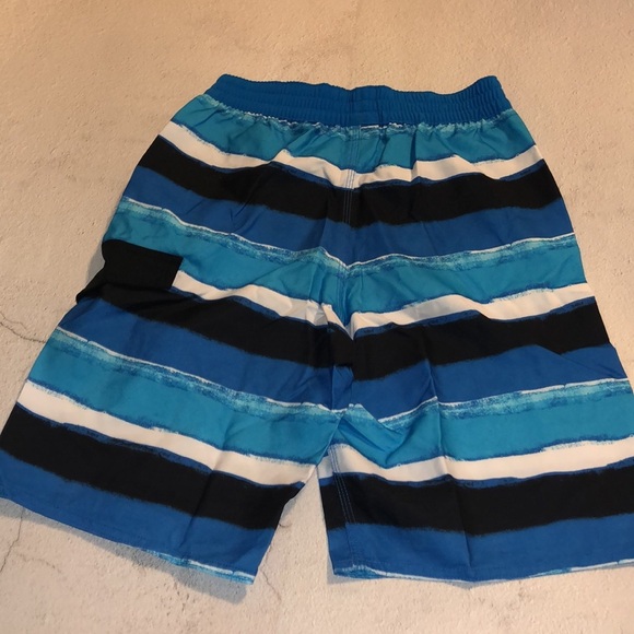 Adidas Water Stripe Blue Swim Trunks, size M NWT - Picture 4 of 6